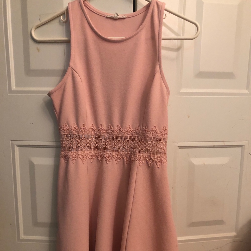 Short blush pink dress
